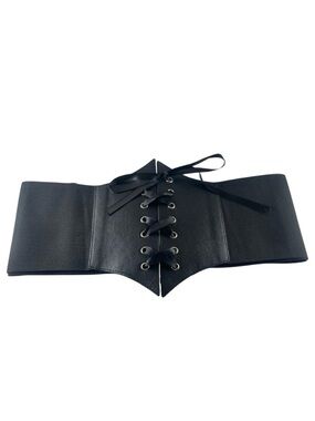 Plus Size Black Corset Belt 1X/2X Lace Up Ren Faire Cosplay Gothic Festival NWT